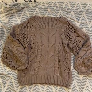 Chunky knit off the shoulder sweater